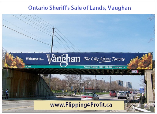 Ontario Sheriff’s Sale of Lands 295 John Deisman Blvd, Vaughan