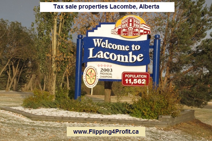 Tax sale properties Lacombe, Alberta