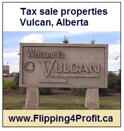 Tax sale properties Vulcan, Alberta