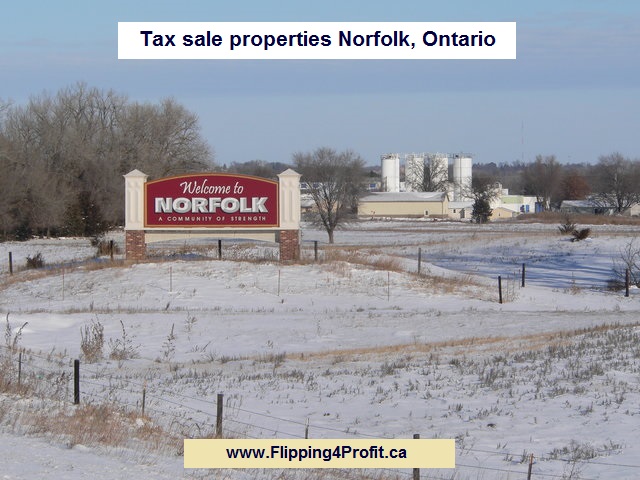 Tax sale properties Norfolk, Ontario
