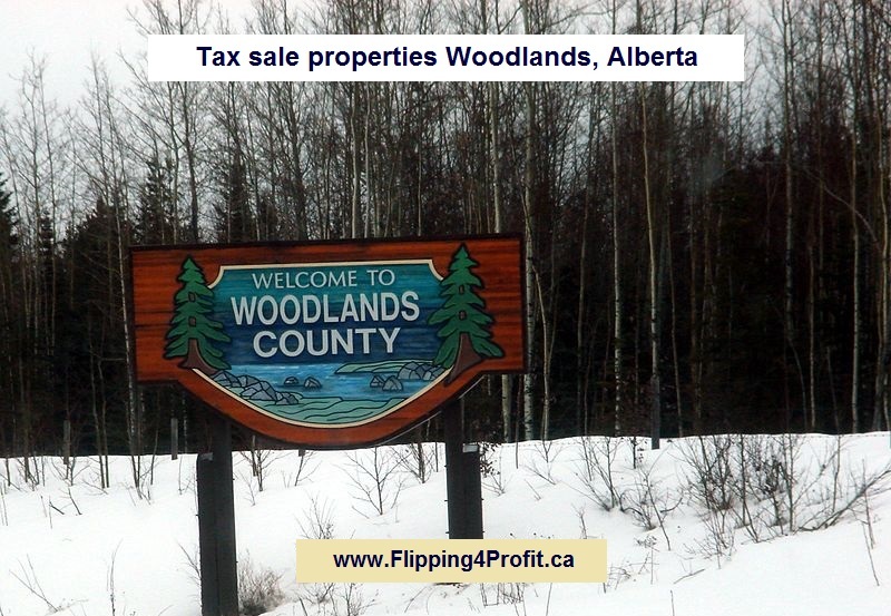 Tax sale properties Woodlands, Alberta
