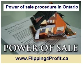 Power of Sale Procedure in Ontario