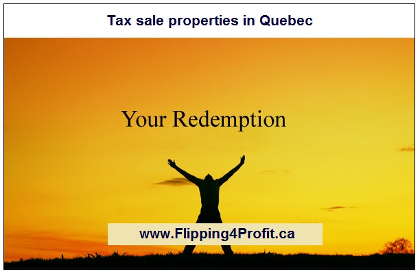 Redemption Right for Tax sale properties in Quebec