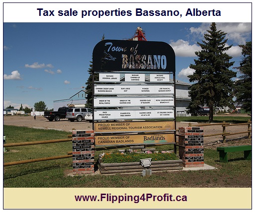 Tax sale properties Bassano, Alberta