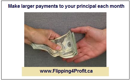 Make larger payments to your principal each month