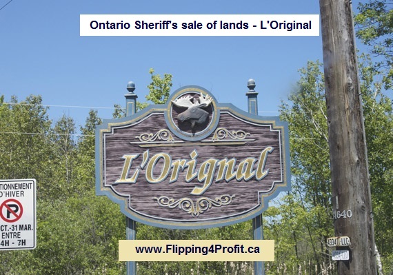 Ontario Sheriff's sale of lands - L'Original