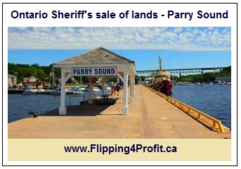 Ontario Sheriff's sale of lands Parry Sound - Ontario