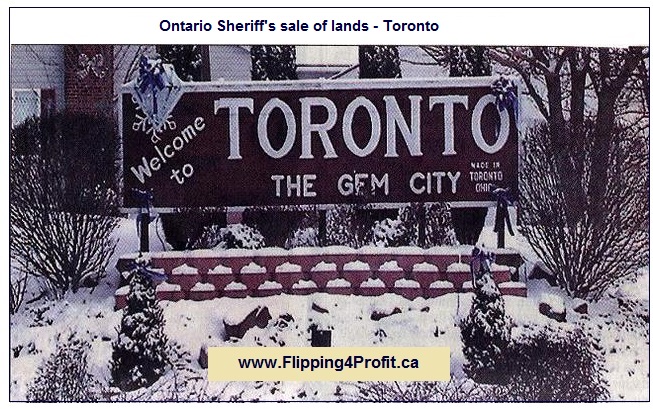 Ontario Sheriff's sale of lands - Toronto