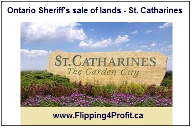 Ontario Sheriff's sale of lands - St. Catharines
