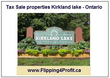 Tax Sale properties Kirkland Ontario