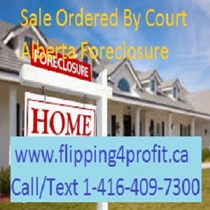 Sale ordered by the court Alberta Foreclosure