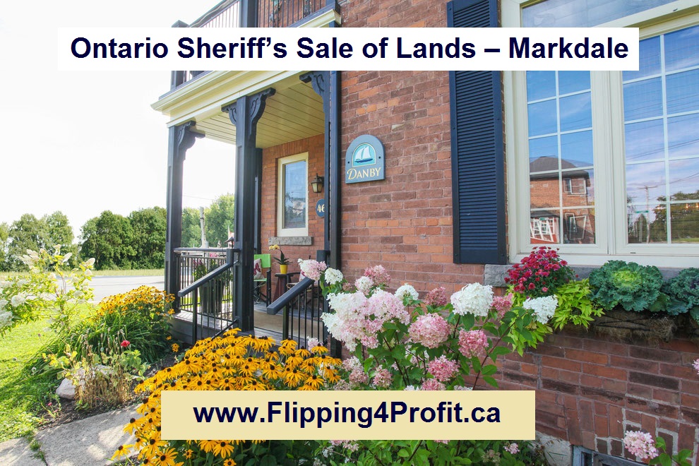 July 27, 2016 Ontario Sheriff’s Sale of Lands – Markdale
