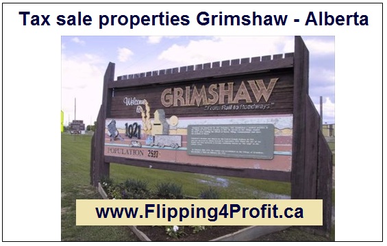 Tax sale properties Grimshaw - Alberta