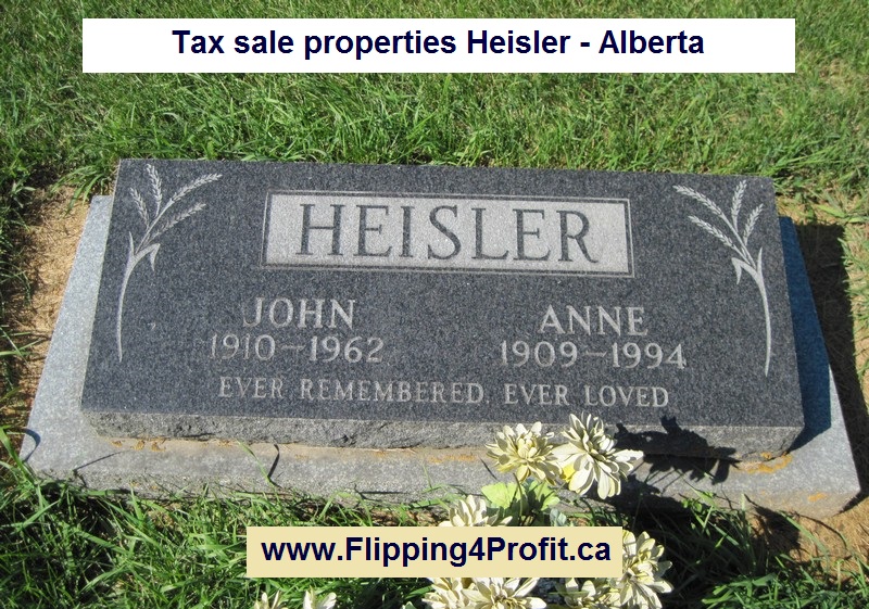 Tax sale properties Heisler - Alberta
