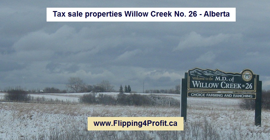 Tax sale properties Willow Creek No. 26 - Alberta