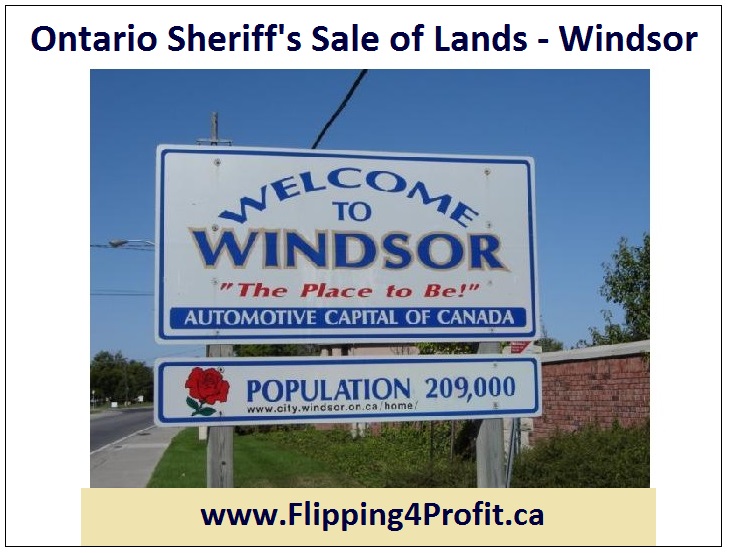 Ontario Sheriff's Sale of Lands - Windsor