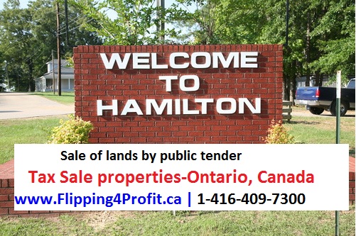 Ontario Tax Sale properties City of Hamilton