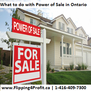 What to do with Power of Sale in Ontario
