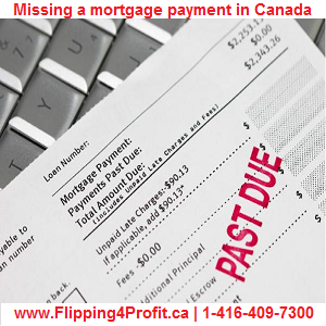 Missing mortgage payment in Canada