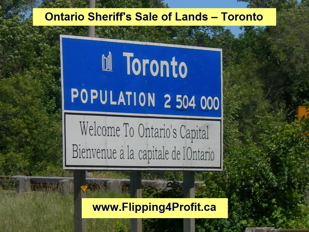 Sheriff’s Sales of Lands 586 Browns Line, Toronto