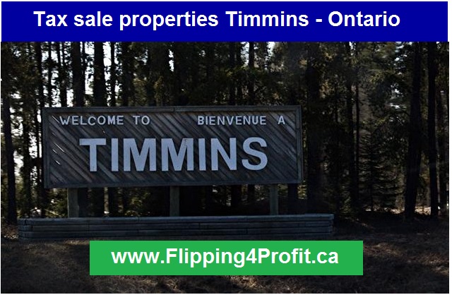Tax sale properties Timmins - Ontario