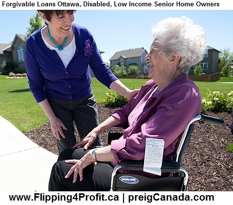 Forgivable Loans Ottawa, Disabled, Low Income Senior Home Owners