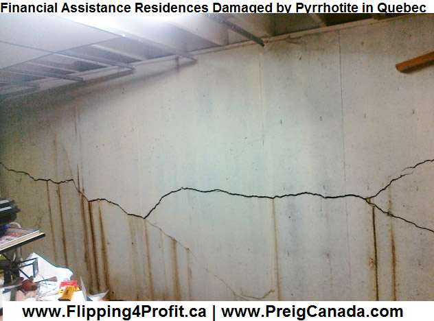 Financial Assistance Residences Damaged by Pyrrhotite in Quebec Canada