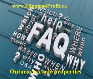 Ontario Tax Sale properties-FAQ