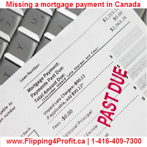 Missing a mortgage payment in Canada